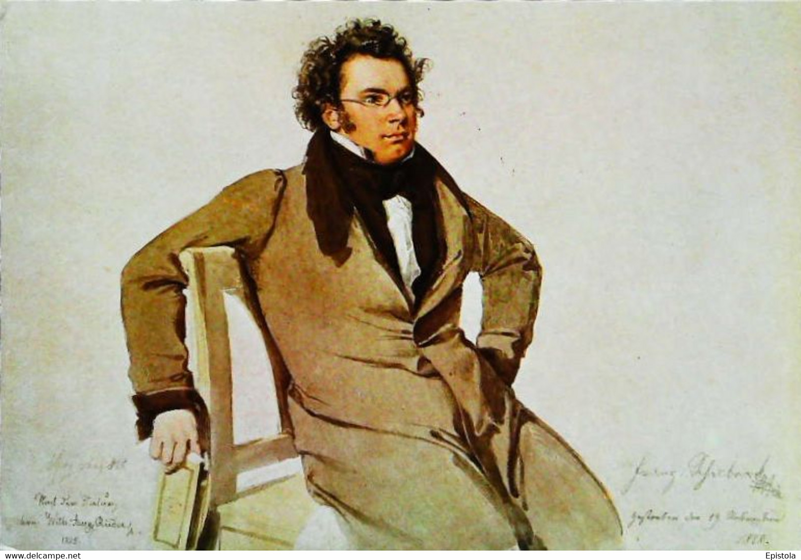 ► Franz SCHUBERT Aquarelle De Rieder (1825) - Pittura & Quadri