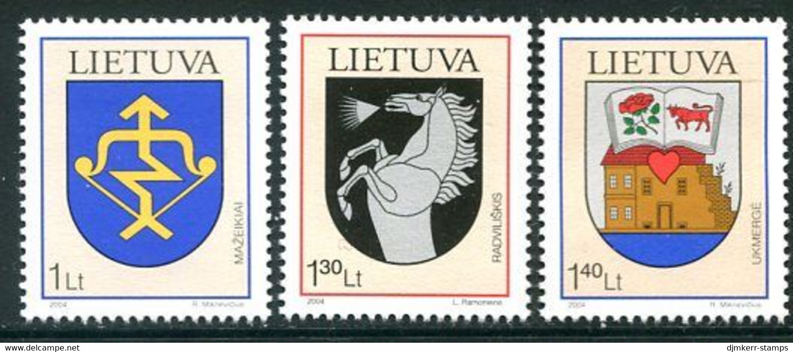 LITHUANIA 2004 Town Arms MNH / **.  Michel 838-40 - Lithuania