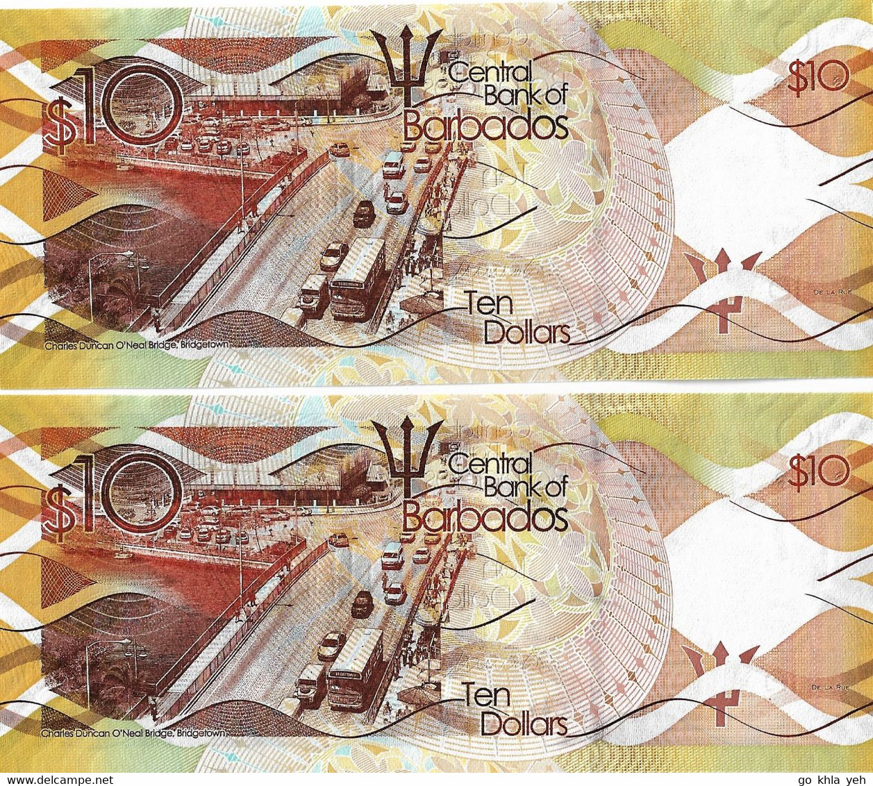 BARBADES 2013 10 Dollar - P.75a Neuf UNC - Barbados