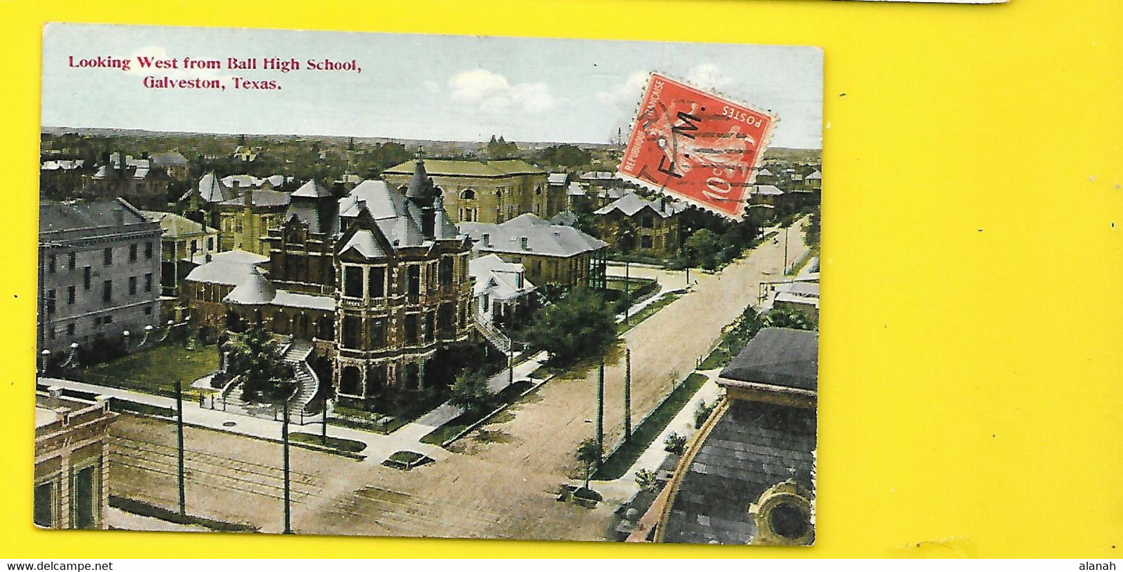 GALVESTON Looking West From Ball High School (TX) USA - Galveston