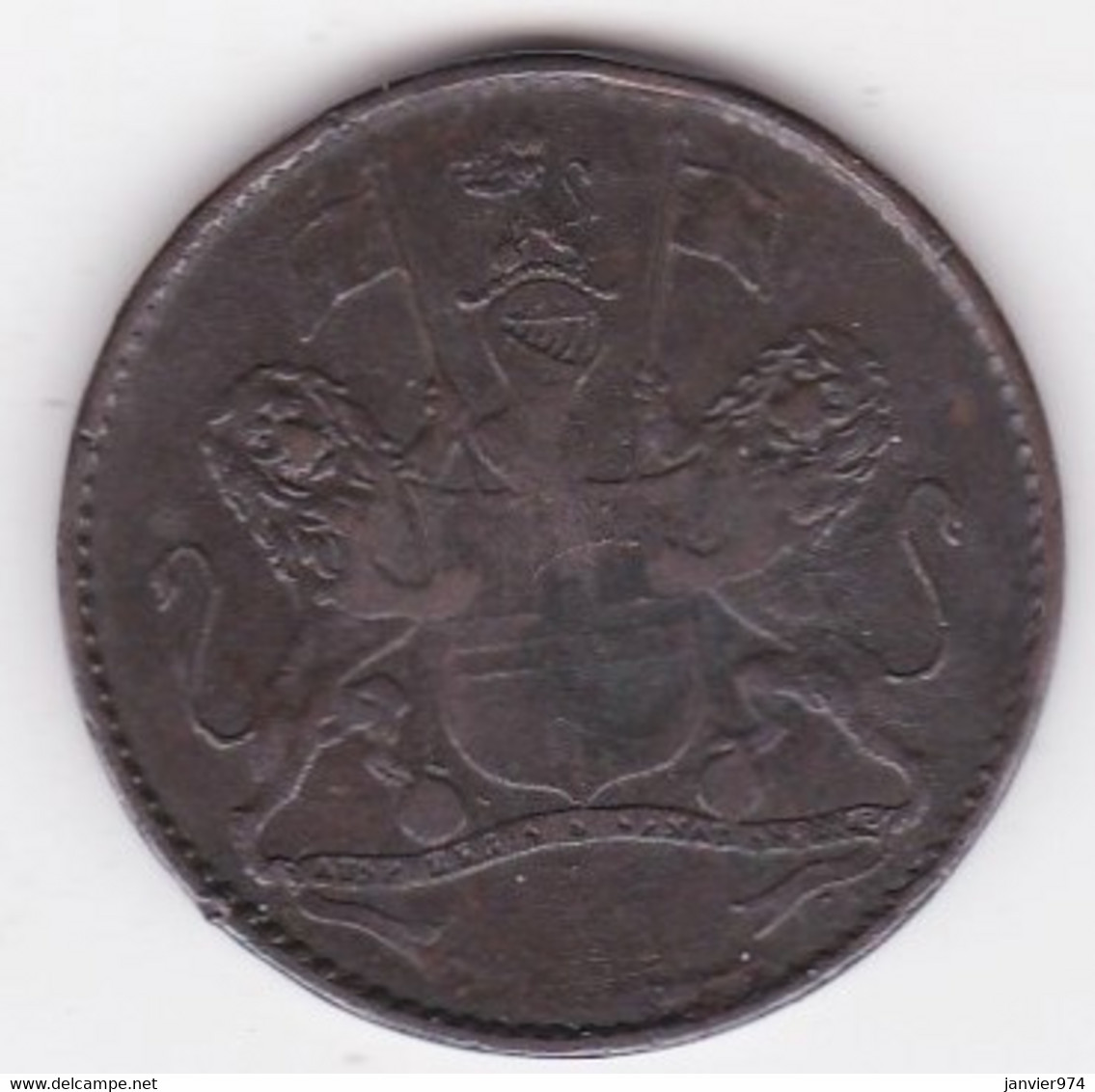 Sainte Helene Half Penny 1821 Compagnie Britannique Des Indes Orientales. KM# A4 - Sint-Helena