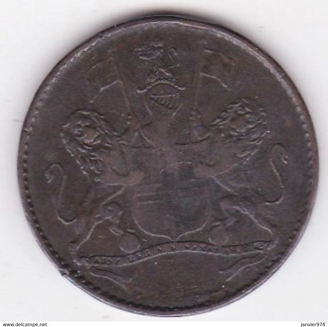 Sainte Helene Half Penny 1821 Compagnie Britannique Des Indes Orientales. KM# A4 - St. Helena