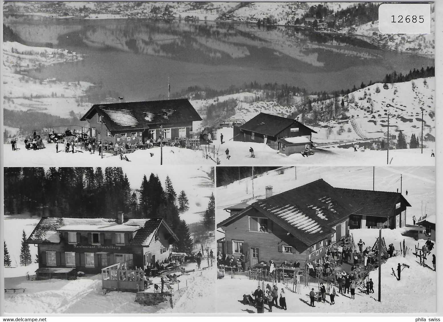 Flugaufnahme Berggasthaus Mostelberg Hochstuckli Sattel SZ - Sattel