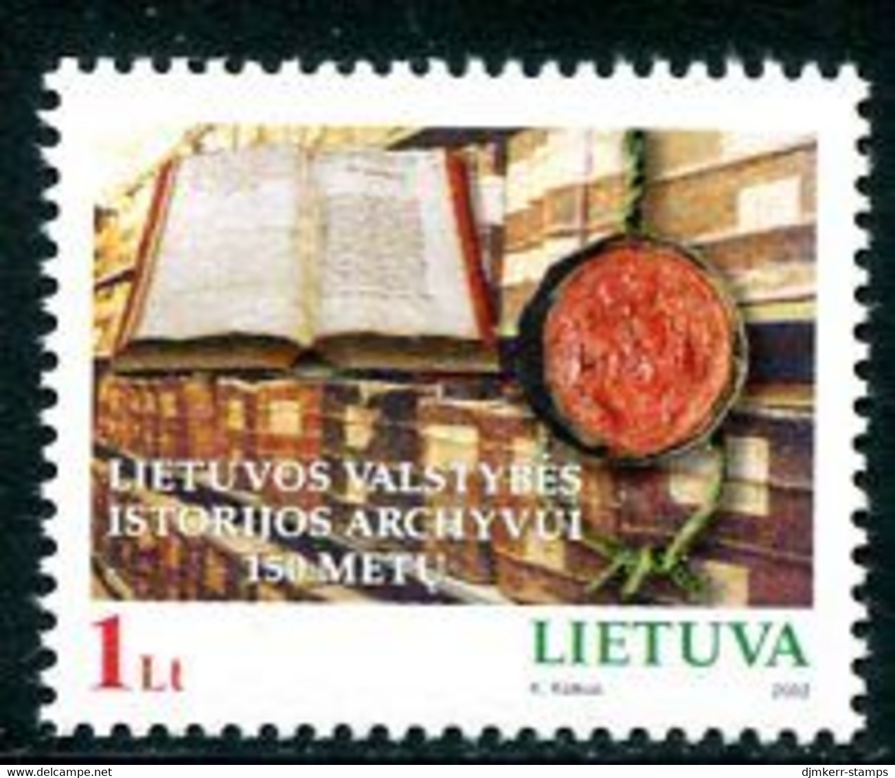 LITHUANIA 2002 State Archives MNH / **.  Michel 789 - Lithuania