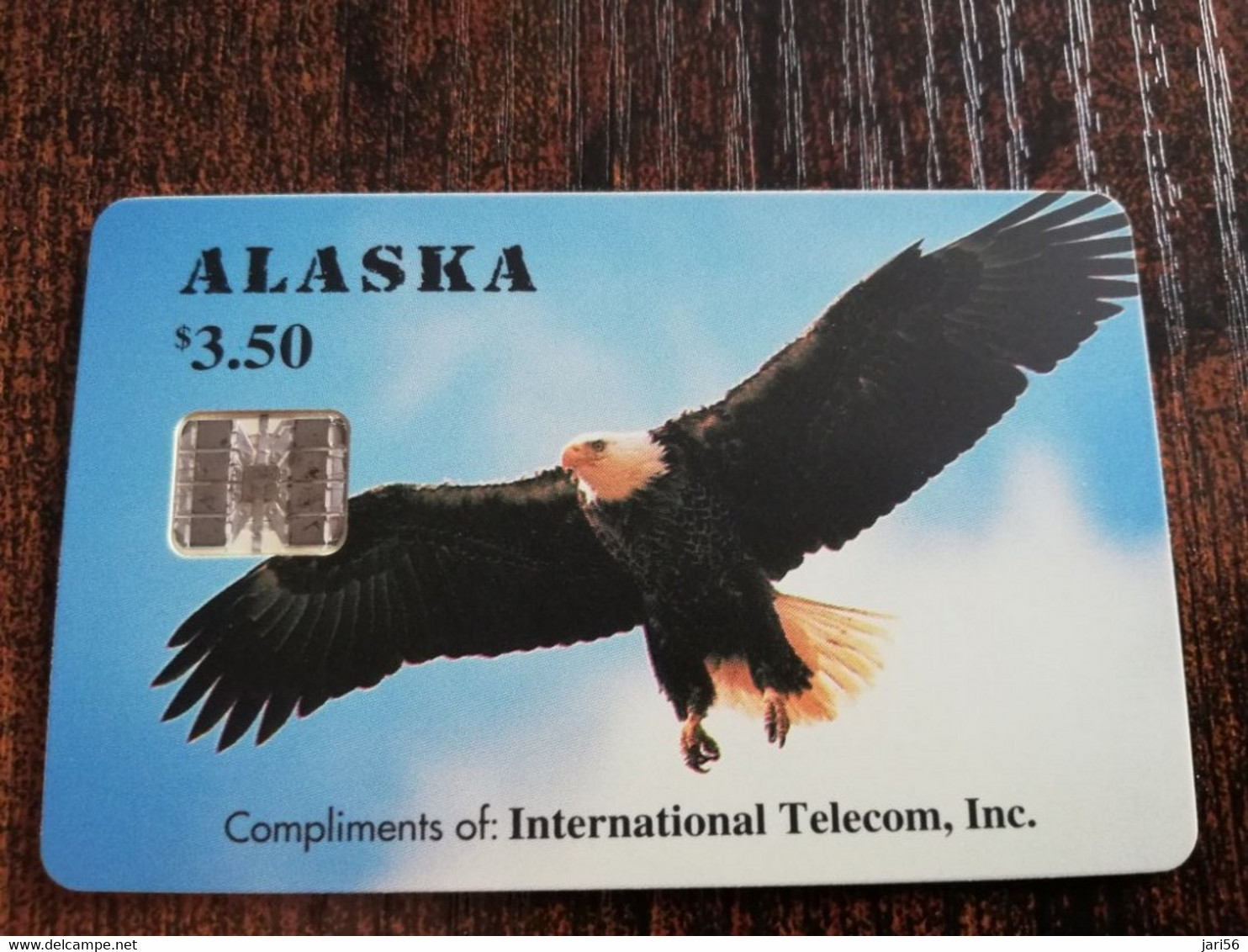 USA  ALASKA  CHIP  $3,50  COMPLIMENTS  ONLY 6000  ALASKA BALD EAGLE   **4322** - Schede A Pulce