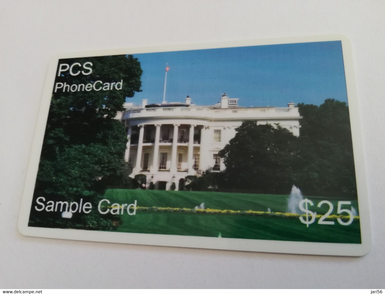 USA  $25,- SAMPLE CARD PCS PHONECARD   PLASTIC CARD SYSTEMS  WHITE HOUSE    **4325** - Cartes à Puce