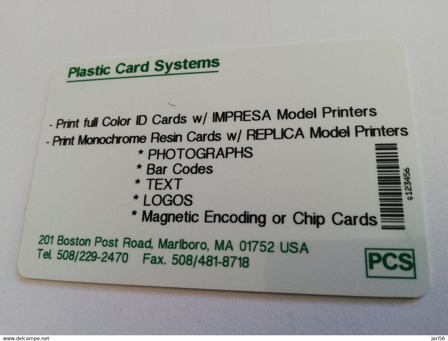 USA  $25,- SAMPLE CARD PCS PHONECARD   PLASTIC CARD SYSTEMS  WHITE HOUSE    **4325** - Cartes à Puce