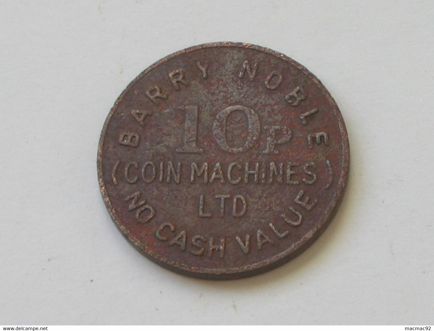 Jeton USA à Identifier-Barry Noble 10p (Coin Machine)   **** EN ACHAT IMMEDIAT **** - Firmen