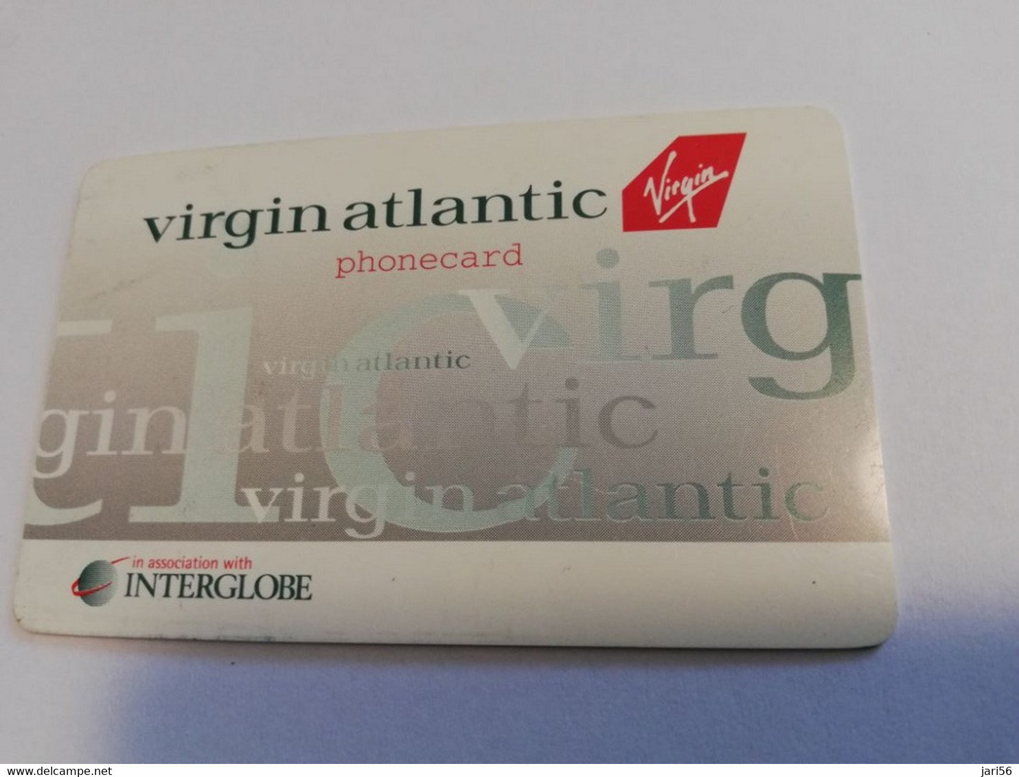 Phonecard GRANDE BRETAGNE   INTERGLOBE PREPAID  GREAT BRITAIN  VIRGIN ATLANTIC  PLANE    **4331 ** - BT Emissioni Tematiche Aerei Civili