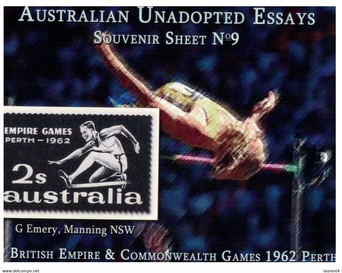 (BB 30) Australian Unadopted Essays - Souvenir Sheet Nº9 (Enpire / Commonwealth Games Design) - Cinderella