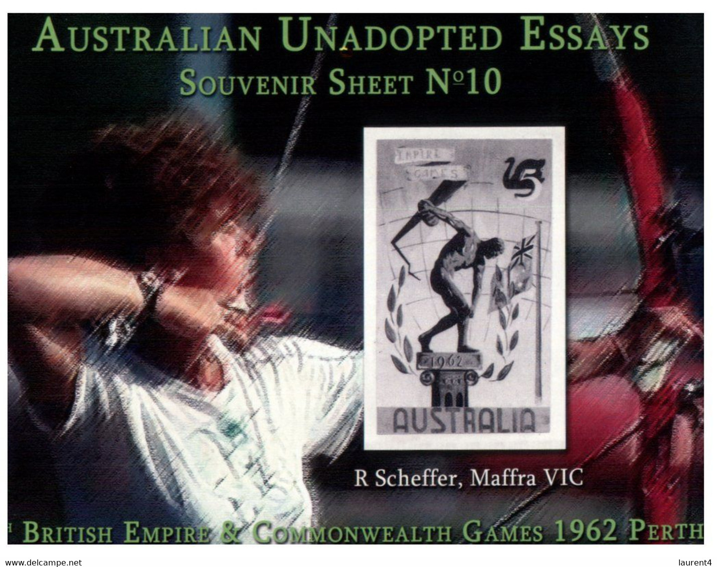 (BB 30) Australian Unadopted Essays - Souvenir Sheet Nº10 (Enpire / Commonwealth Games Design) - Werbemarken, Vignetten