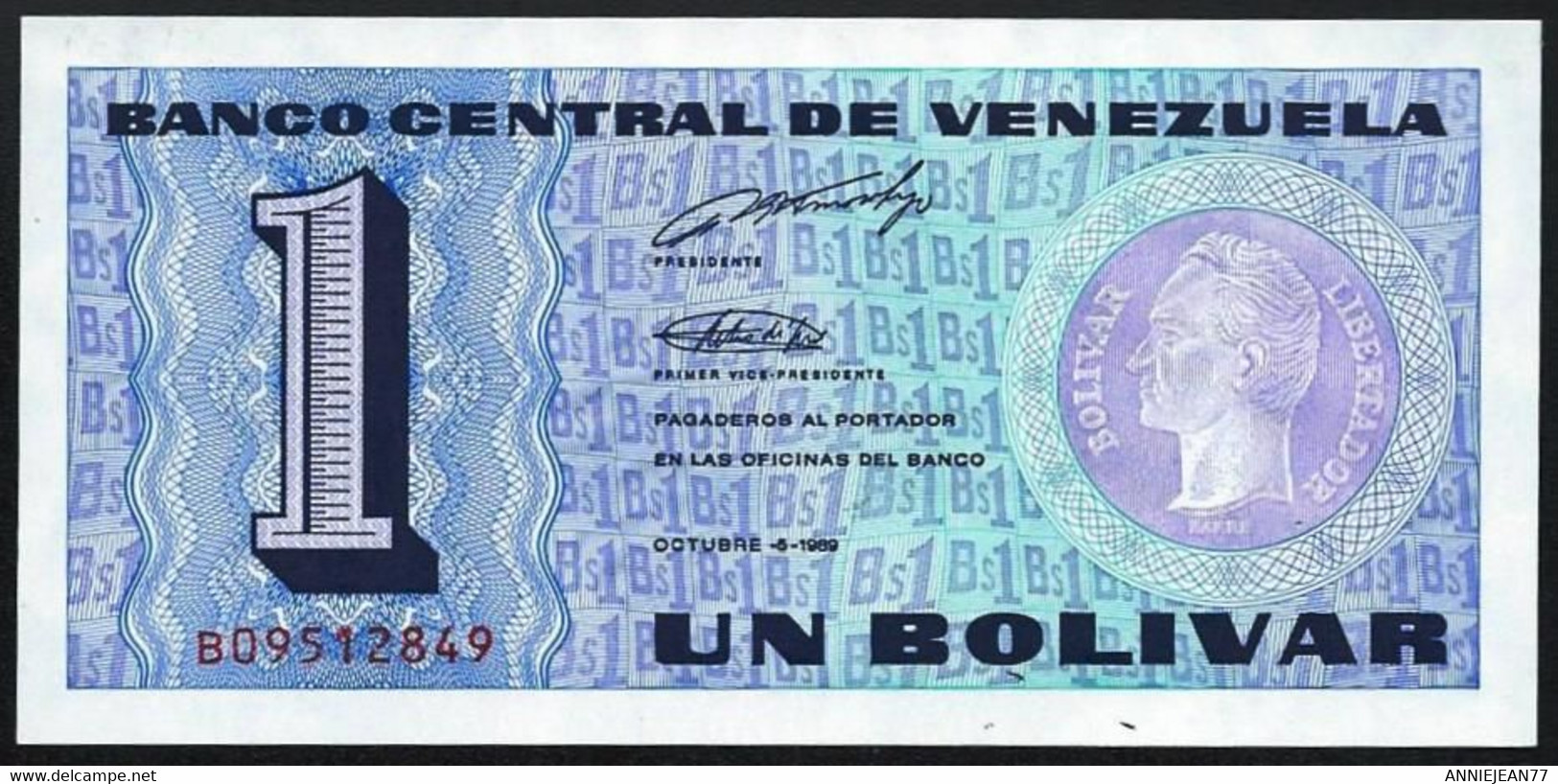 VENEZUELA - 1 BOLIVAR 1969 - UNC - Venezuela