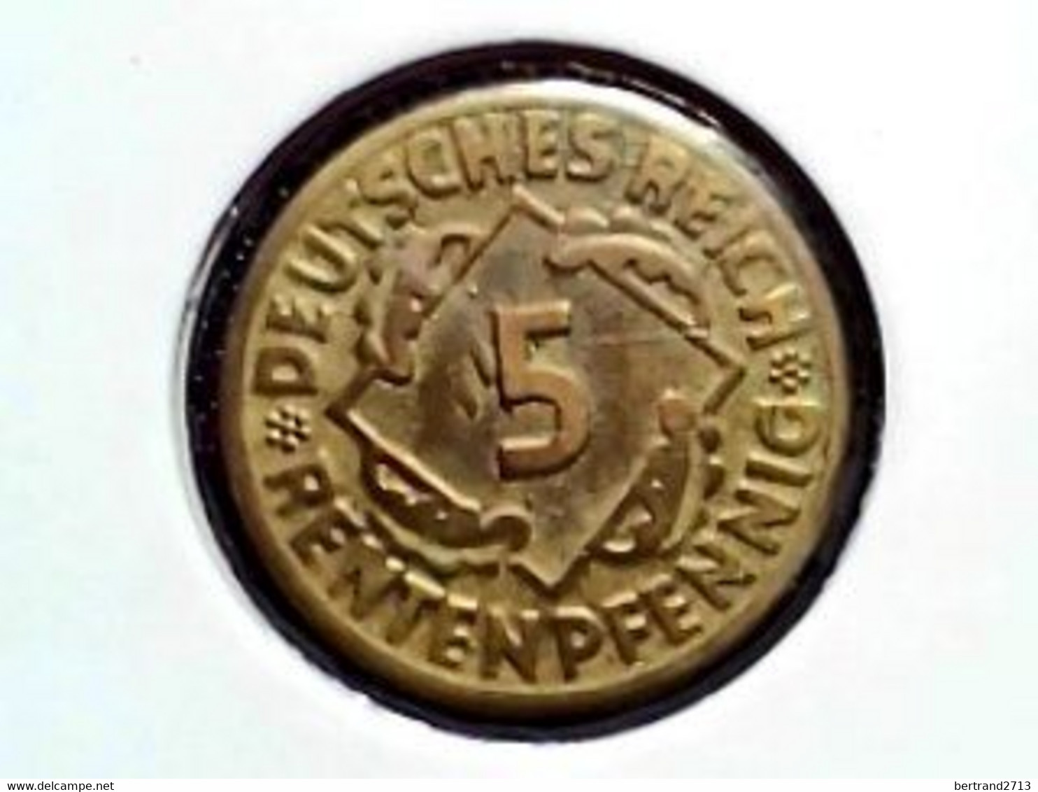 German Republic 5 Rentenpfenning 1924F KM 32 - 5 Rentenpfennig & 5 Reichspfennig