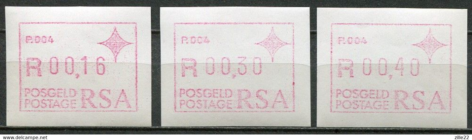 South Africa Südafrika Mi# ATM 3 Postfrisch/MNH - P002-P026 Complete Standart Set Series - Automatenmarken (Frama)