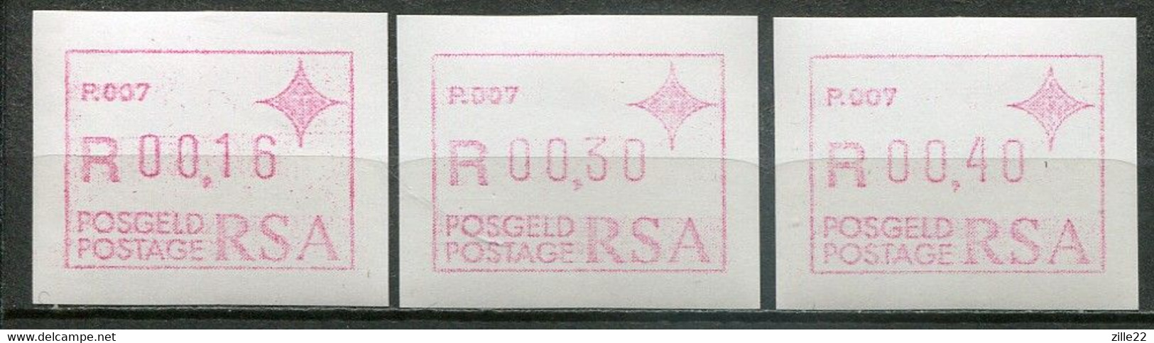 South Africa Südafrika Mi# ATM 3 postfrisch/MNH - P002-P026 complete standart set series