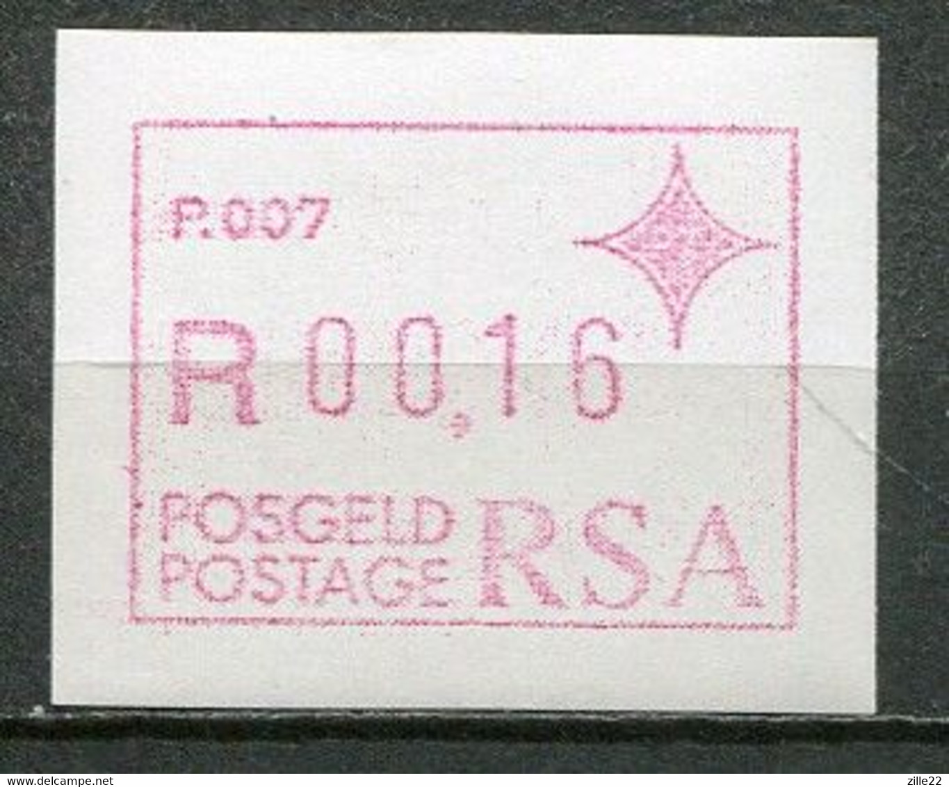 South Africa Südafrika Mi# ATM 3 Postfrisch/MNH - P007 - Automatenmarken (Frama)