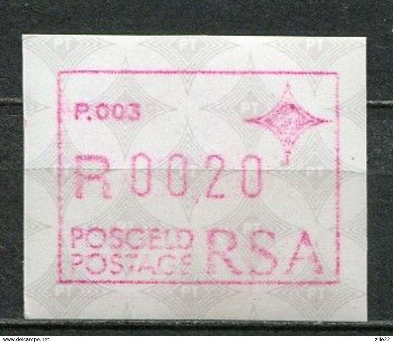 South Africa Südafrika Mi# ATM 6 Postfrisch/MNH - P003 - Automatenmarken (Frama)