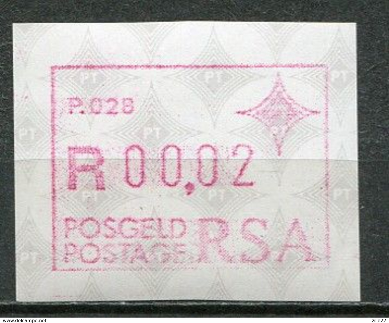 South Africa Südafrika Mi# ATM 6 Postfrisch/MNH - P028 - Vignettes D'affranchissement (Frama)