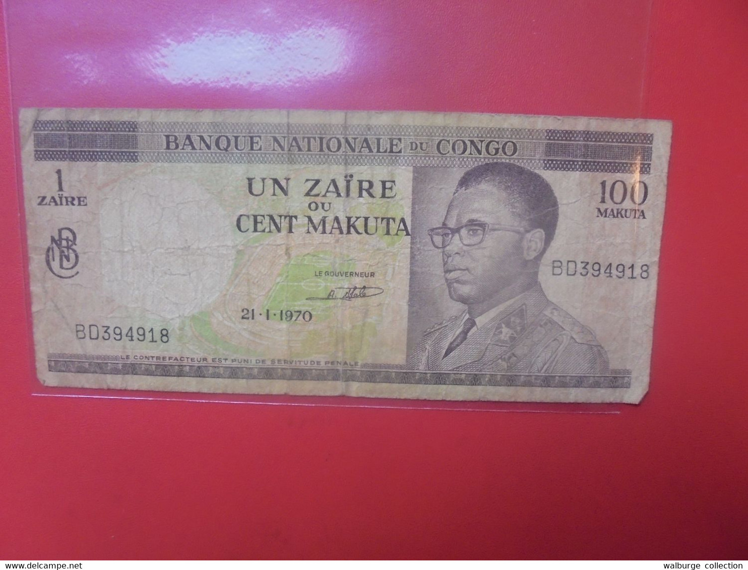 CONGO 100 MAKUTA/1 ZAIRE 1970 Circuler - République Démocratique Du Congo & Zaïre