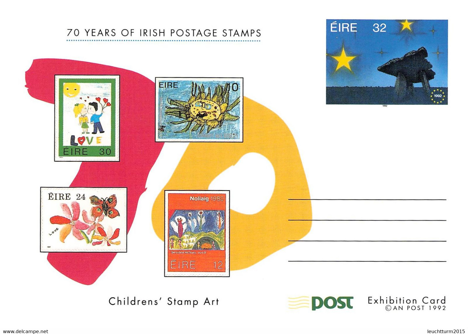 IRELAND - STATIONARY POSTCARDS 70 YEARS OF IRISH POSTAGE  /Q50 - Postal Stationery