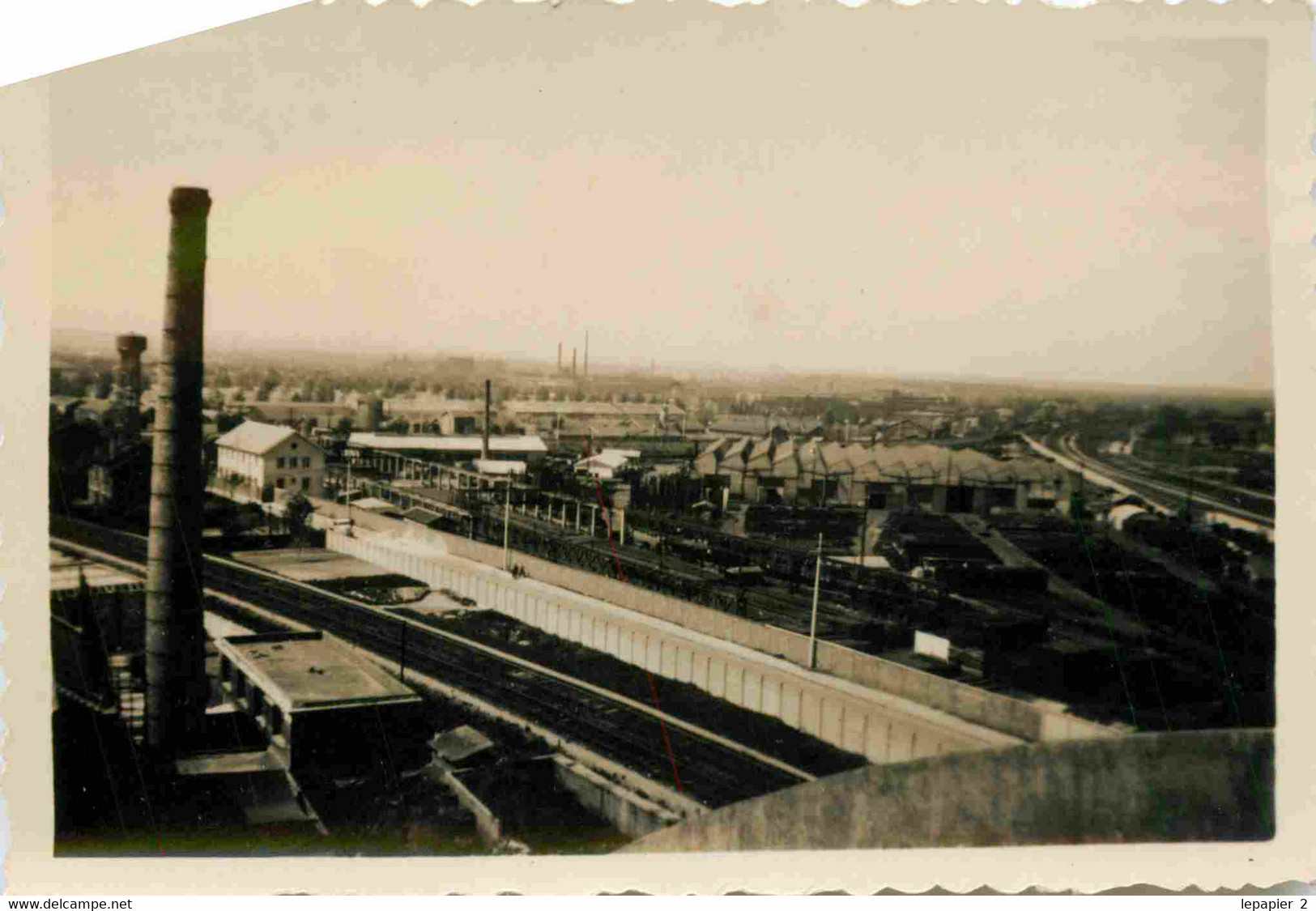 France NANTERRE Ateliers SNCF La Folie  5 X  Photographies  8,5 X 6 Cm - Trenes