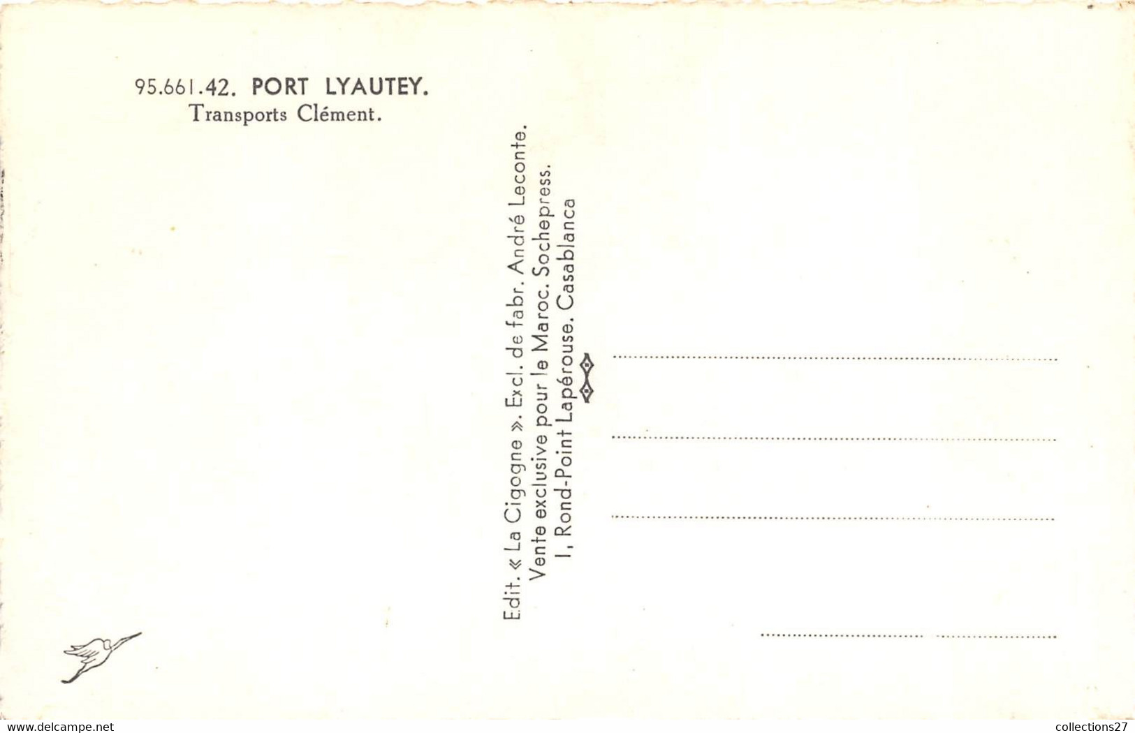 PORT-LYAUTEY- TRANSPORTS CLEMENT - Other & Unclassified