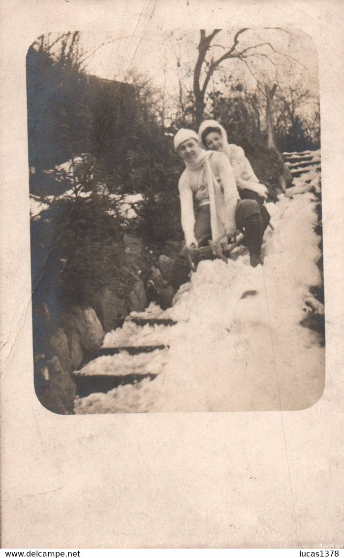 JOLIE CARTE PHOTO LUGE DANS LS ESCALIERS / 909 / DEPART SPREMBERG - Spremberg