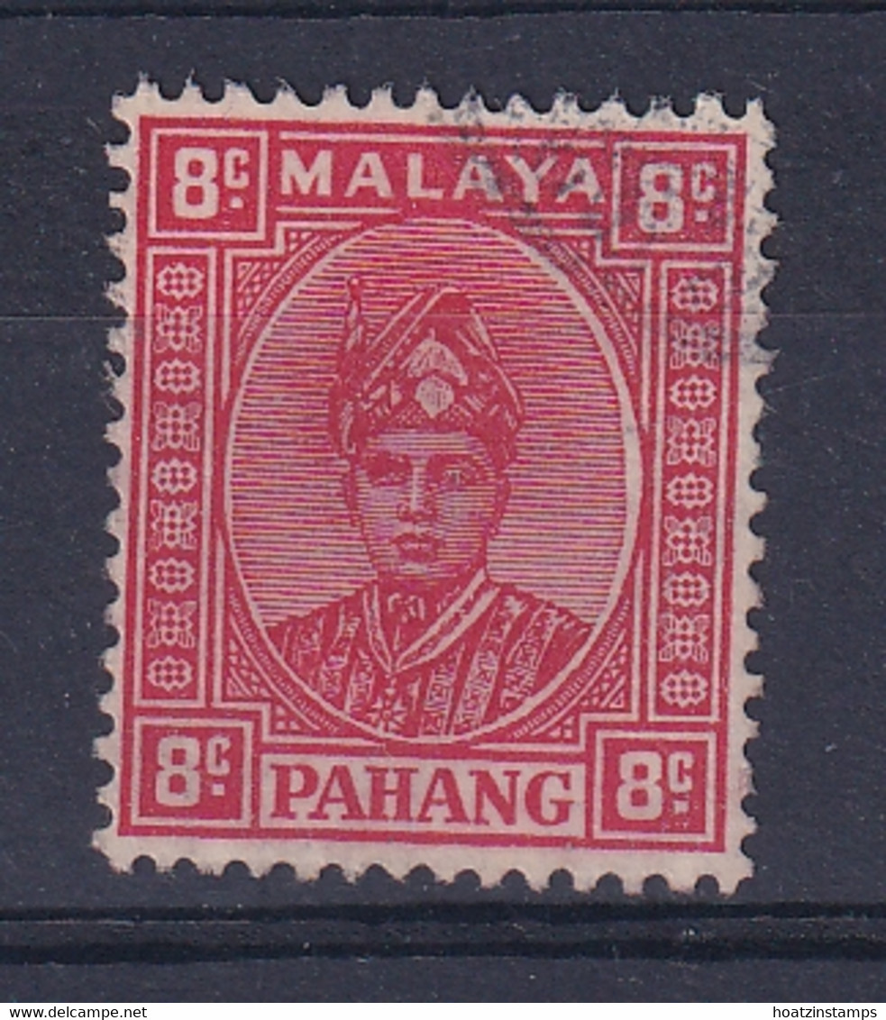 Malaya - Pahang: 1935/41   Sultan Abu Bakar    SG36     8c  Scarlet   Used - Pahang