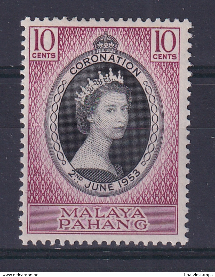 Malaya - Pahang: 1953   Coronation   MH - Pahang