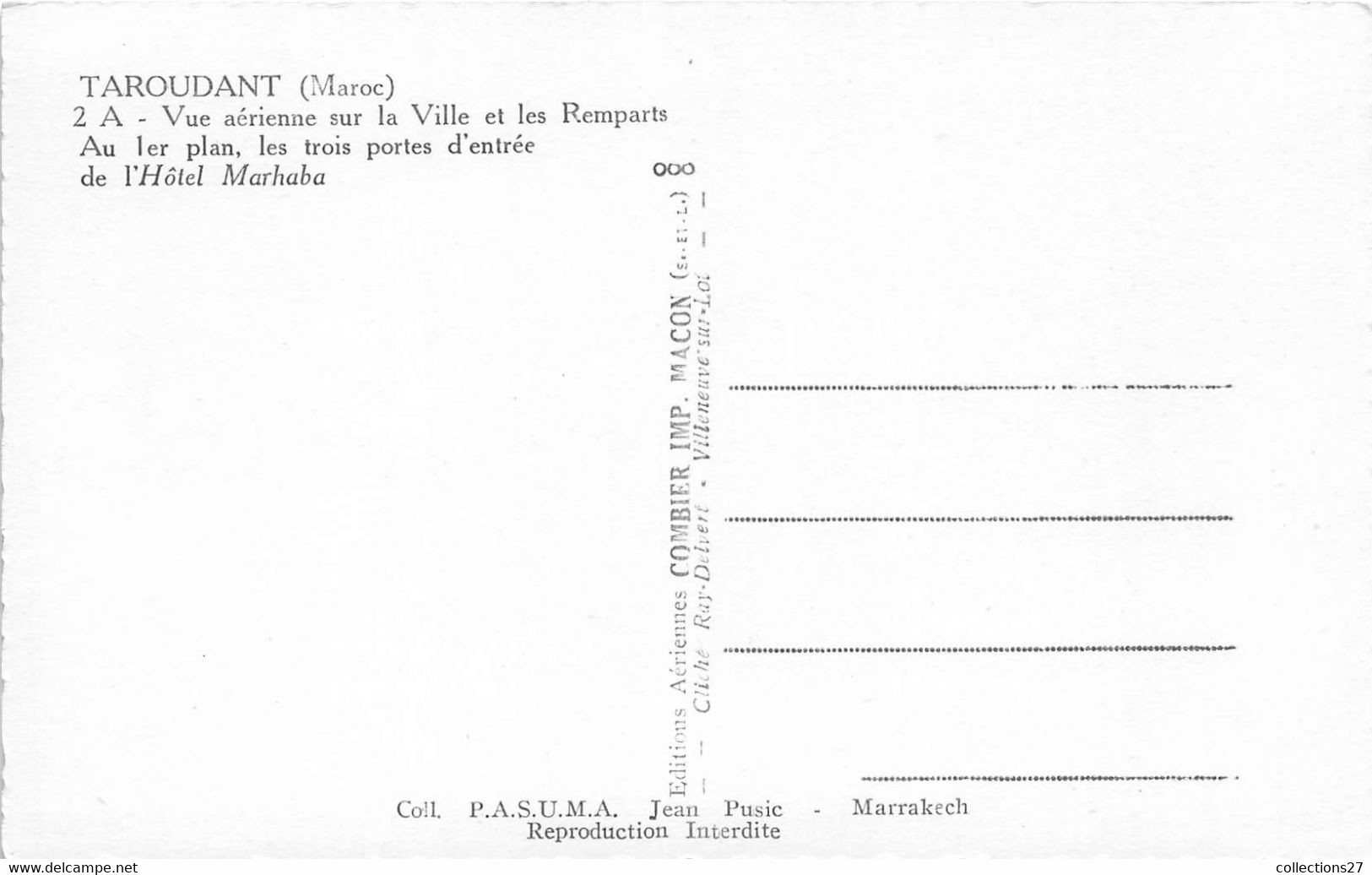 TAROUDANT- VUE AREIENNE SUR LA VILLE ET LES REMPARTS - Autres & Non Classés