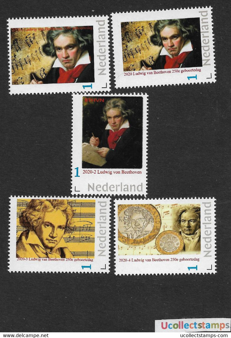 Nederland 2020 Ludwig Van Beethoven Composer  Set   Postfris/mnh/sans Charniere - Non Classés