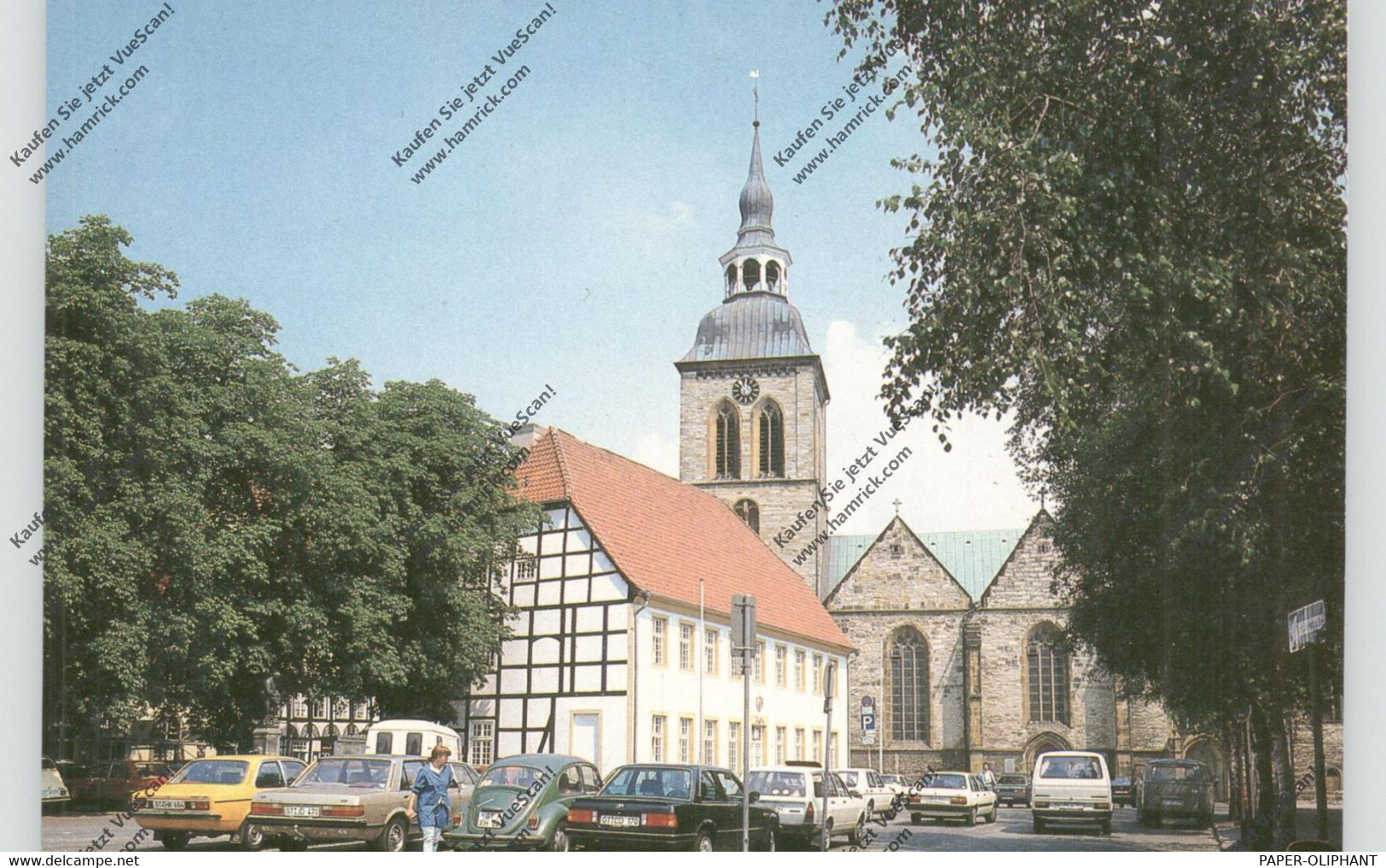4840 RHEDA - WIEDENBRÜCK, St. Aegidius Kirche, VOLKSWAGEN Käfer, BMW 3, OPEL, FORD - Rheda-Wiedenbrück