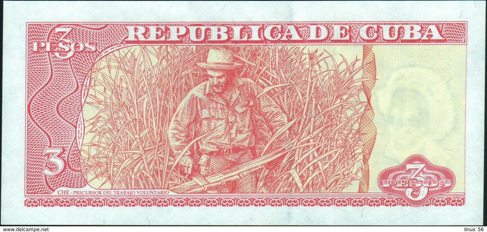 ♛ CUBA - 3 Pesos 2006 {"Che" Guevara} UNC P.127 C - Cuba