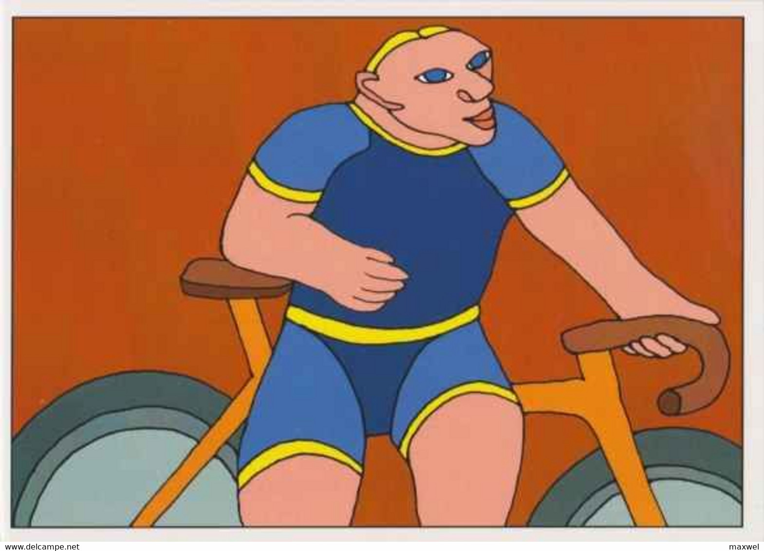 Cpm 1741/605 ERGON - Homme à Bicyclette - Vélo - Cyclisme - Bicycle - Illustrateur - Peintre - Ergon