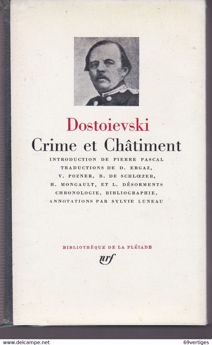 CRIME ET CHATIMENT, Dostoievski,  Editions De La Pléiade - La Pléiade