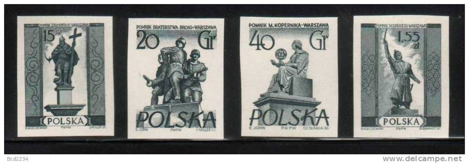 POLAND SLANIA 1955 RARE WARSAW COPERNICUS BLACK PROOF WW2 Statues Astronomy Astronomer UNESCO World Heritage Site - Probe- Und Nachdrucke