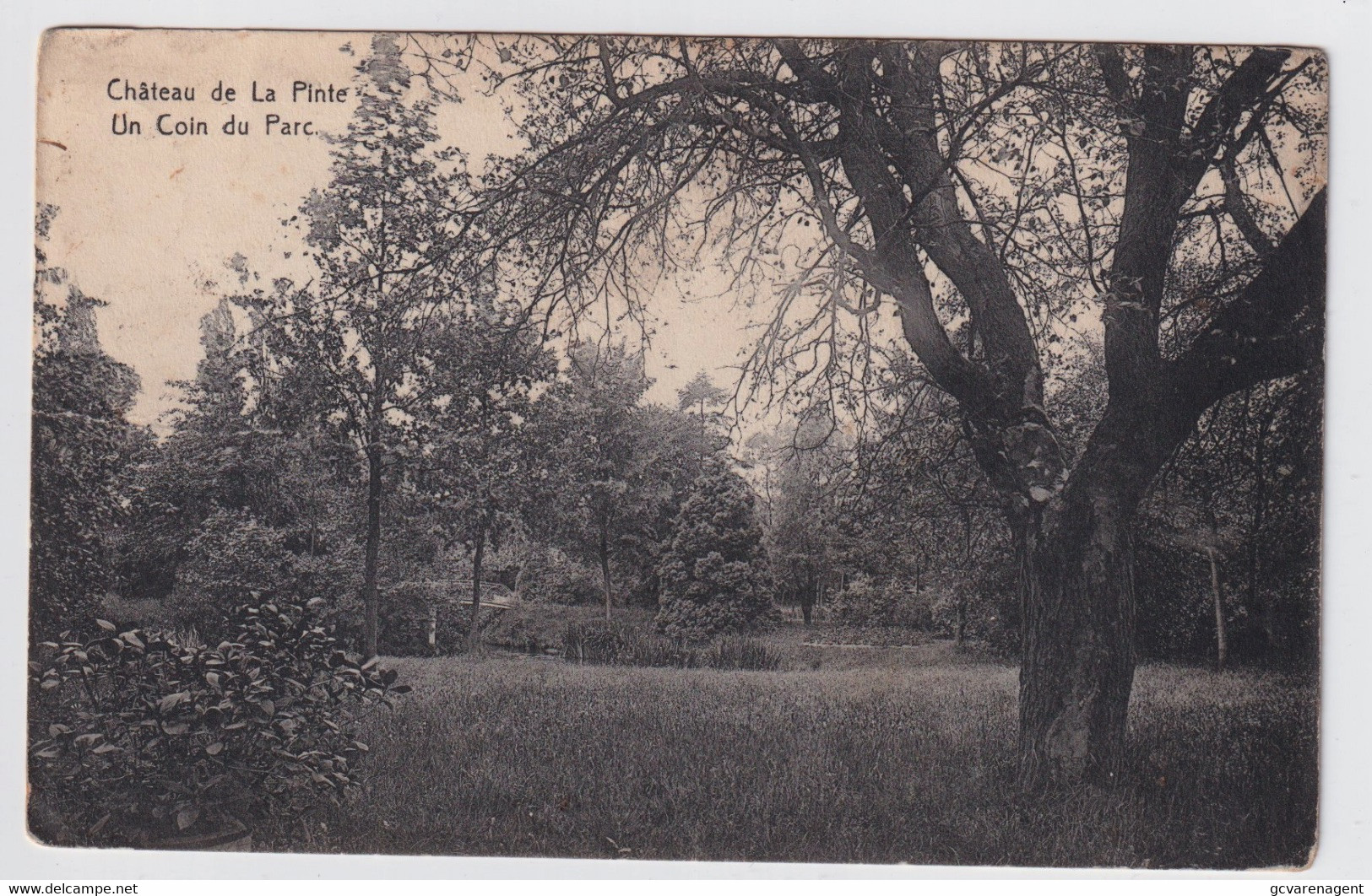 DE PINTE - CHATEAU DE LA PINTE  UN COIN DU PARC    2 SCANS - De Pinte