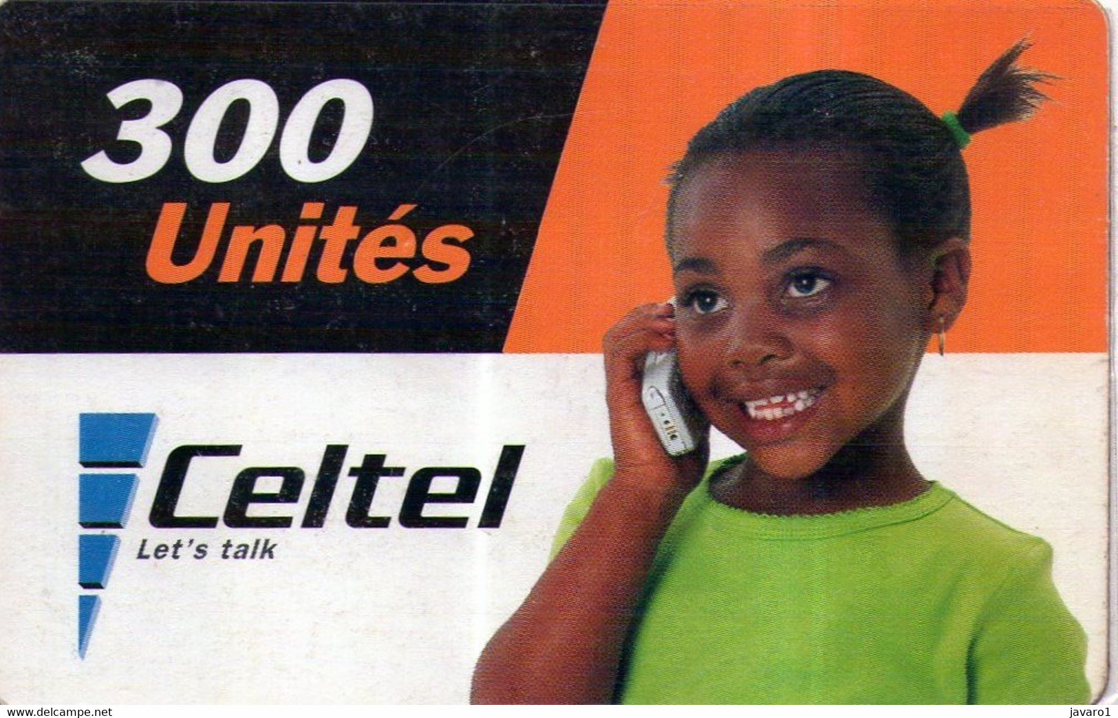 ZAIRE : CEL003 300u CELTEL Little Girl On The Phone USED Exp: 31/12/2004 - Kongo