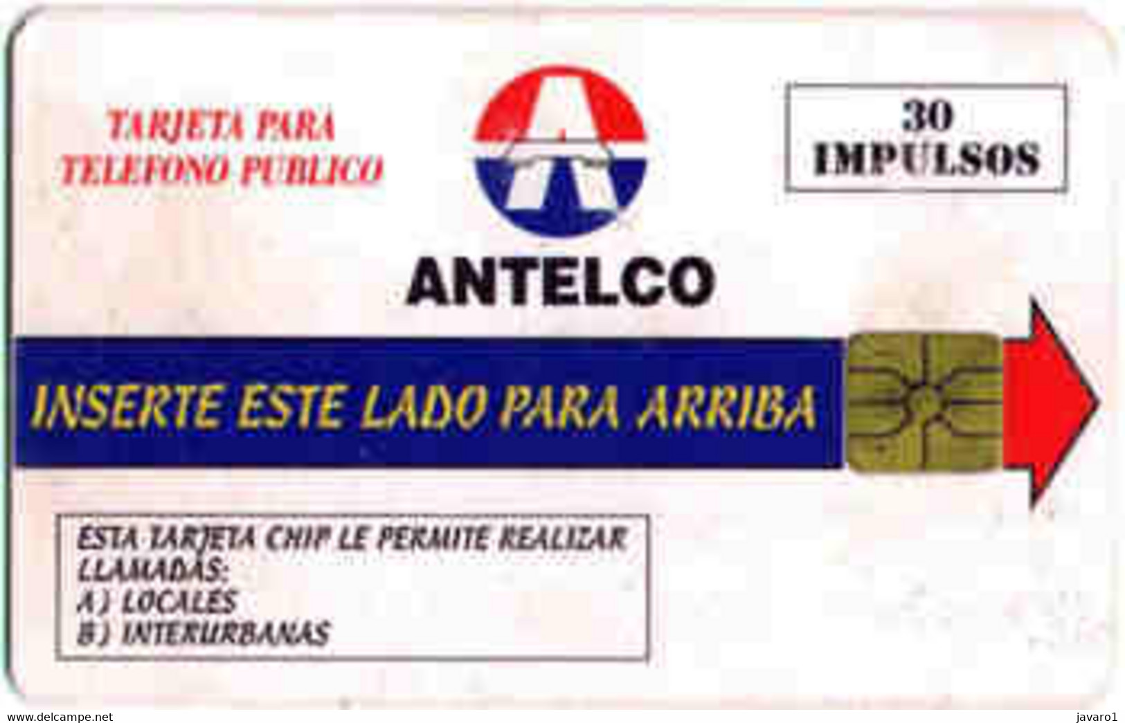 PARAGUAY : PARC06 30imp Red ANTELCO USED - Paraguay