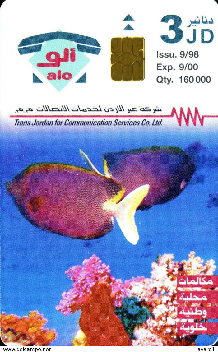 JORDANIA : JOR027 3JD Aqaba Beach 3       09/98 USED - Jordanien