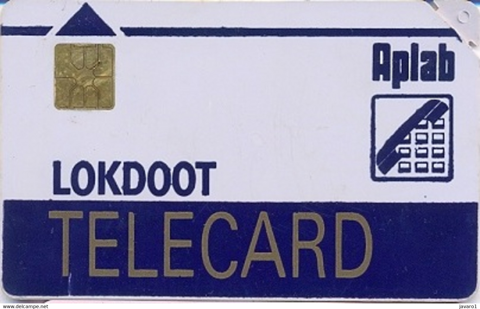 INDIA : APL-WH02 LOKDOOT White Chip Aplab (rev. With Gold Circle) USED - India