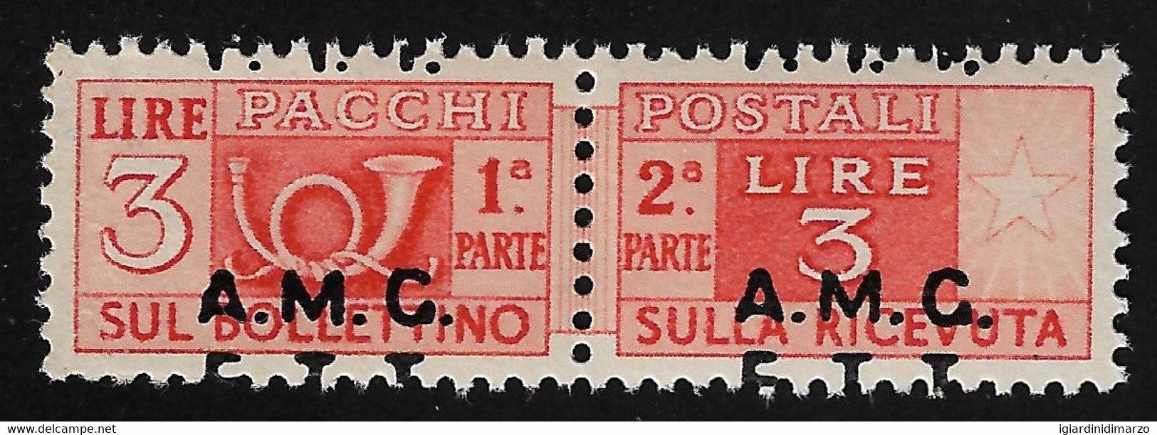 TRIESTE ZONA A - P. P. - 1947-48 - Valore Nuovo S.t.l. Da Lit. 3 - Varietà Sopr.spostata NOT GUARANTEE- In Ottime Cond. - Postpaketen/concessie