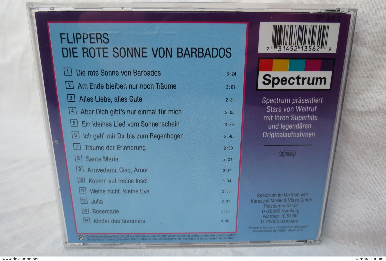 CD "Flippers" Die Rote Sonne Von Barbados - Otros - Canción Alemana