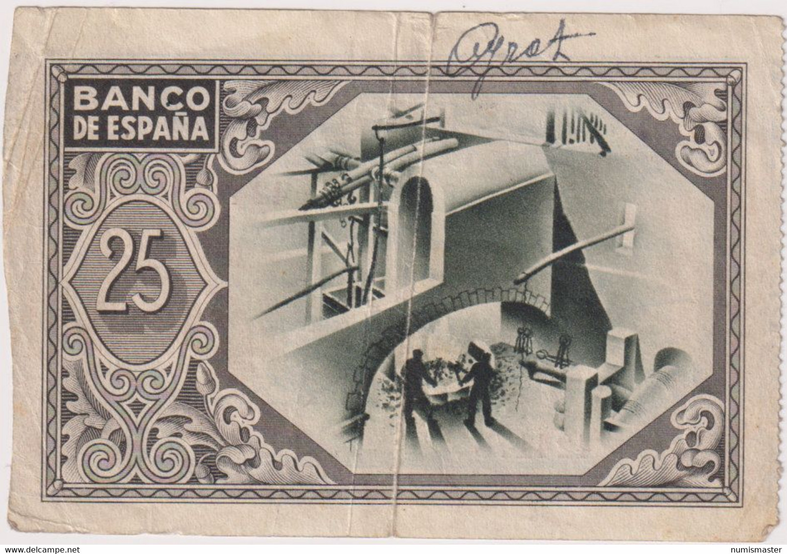 SPAIN , BILBAO , 25 CENTIMOS 1937 VF - Otros & Sin Clasificación