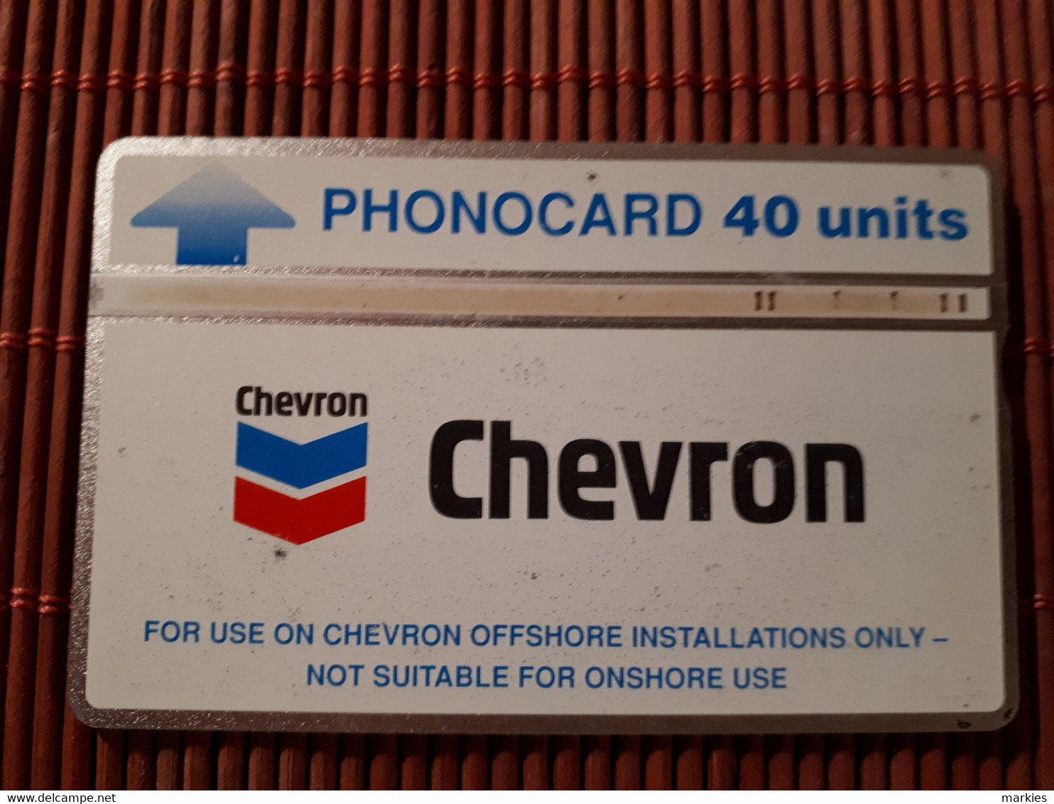 Phonecard Chevron 372 F Used  Rare - [ 2] Erdölplattformen