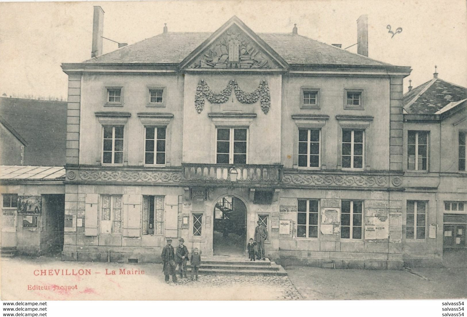 52) CHEVILLON : La Mairie (1905) - Chevillon