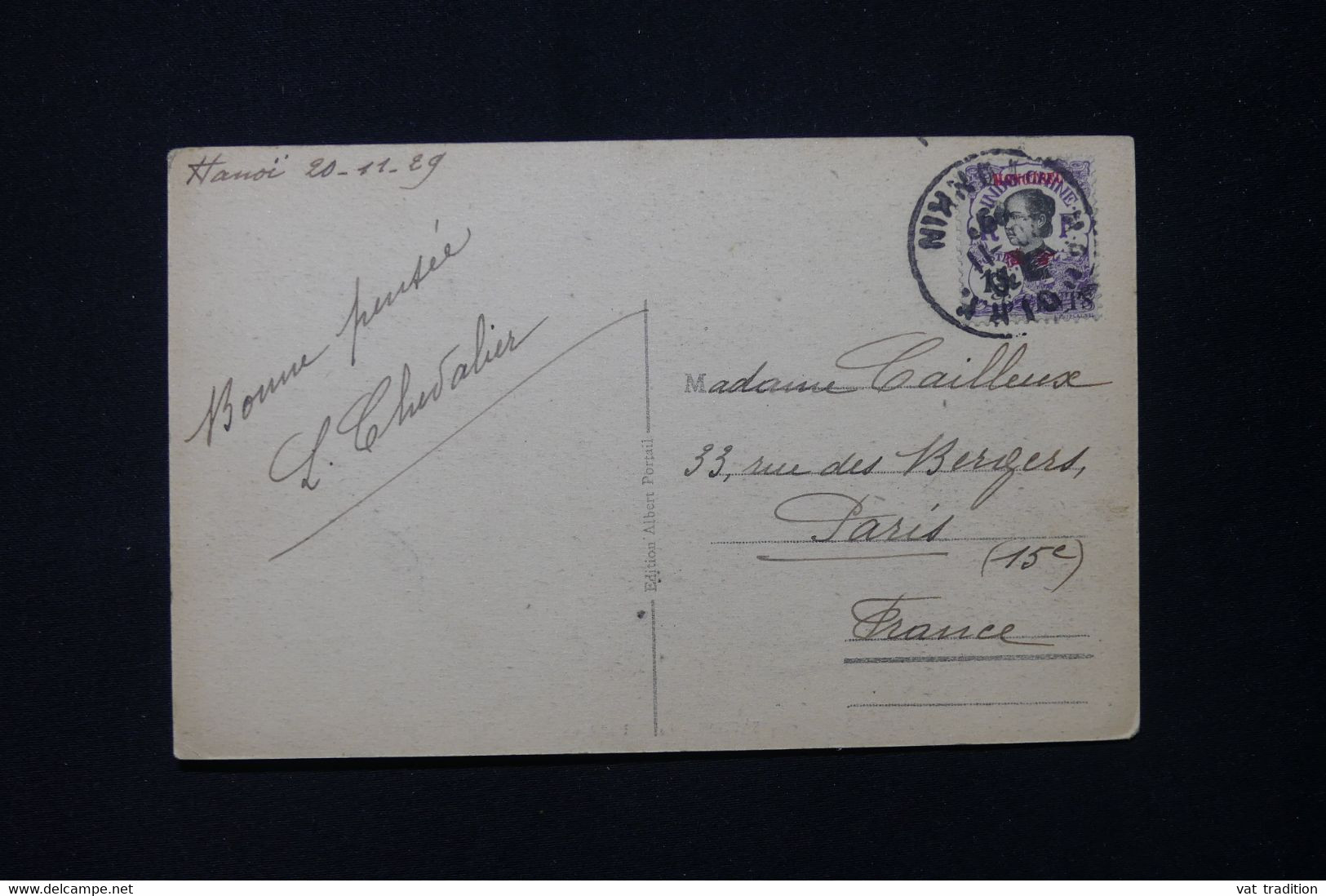 MONG TZEU - Affranchissement Femme Annamite Surchargé Sur Carte Postale En 1929 Pour Paris - L 82956 - Cartas
