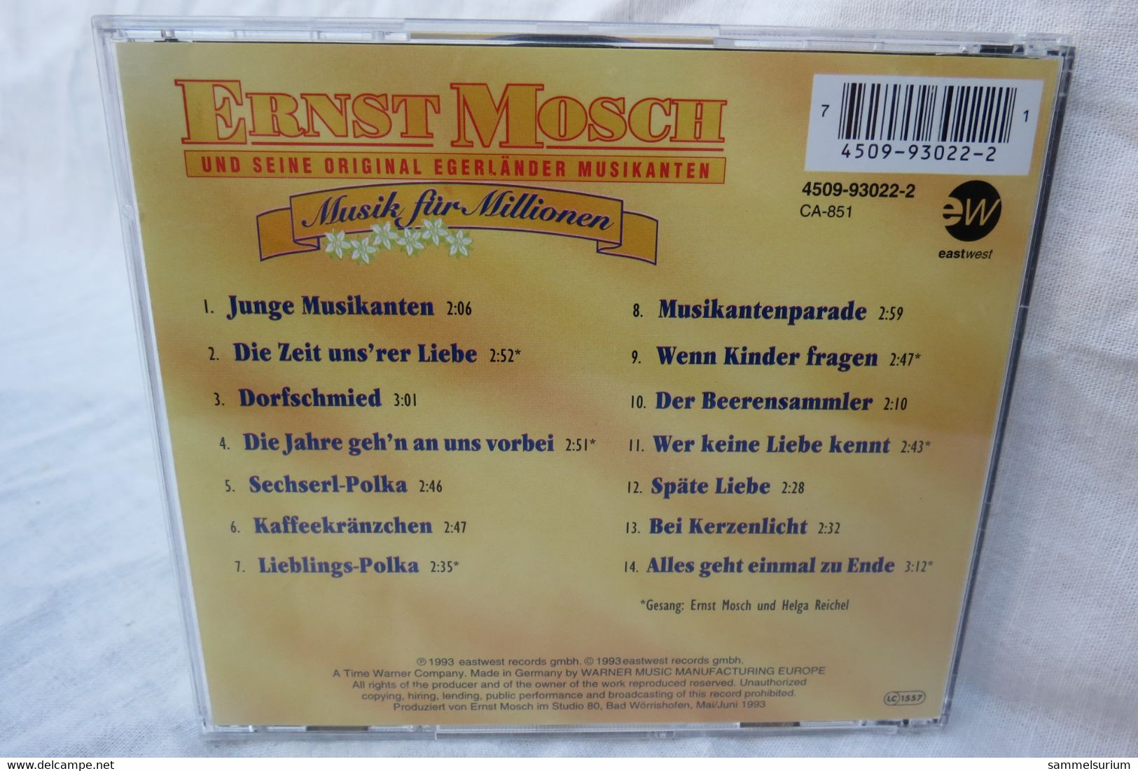 CD "Ernst Mosch Und Seine Original Egerländer Musikanten" Musik Für Millionen - Otros - Canción Alemana