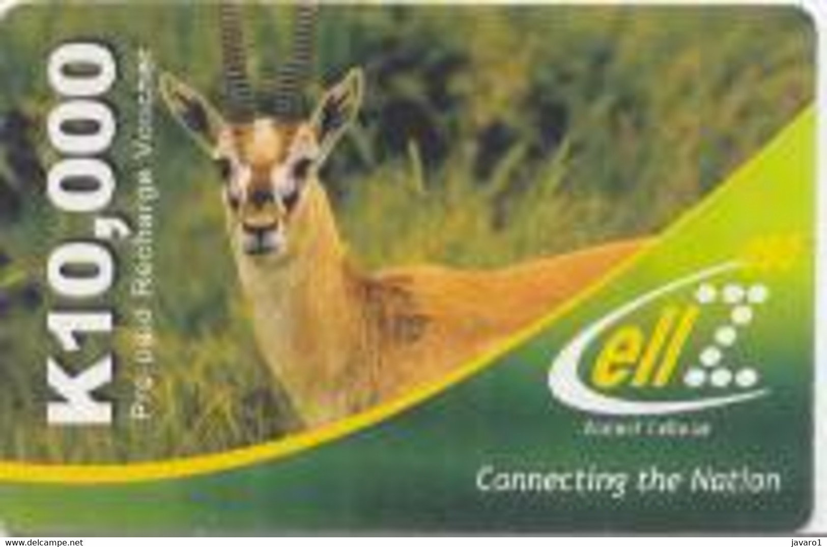 ZAMBIA : ZAMR01 K10,000 CellZ Impala Deer USED Exp: 24 11 2005 - Zambie