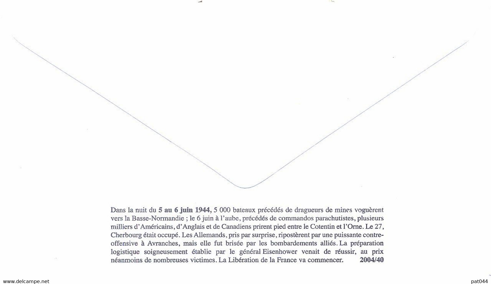 Enveloppe 1er Jour, 60 E Anniversaire Des Débarquements Ds Troupes Alliées Et Libération, 2004, (yt 3675) - 2000-2009